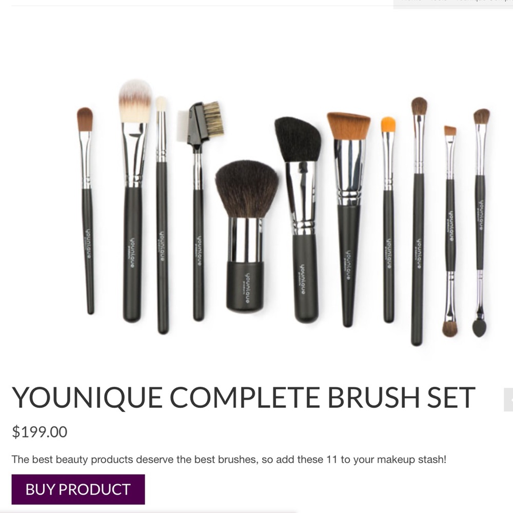 Younique Cosmetics Brush Set